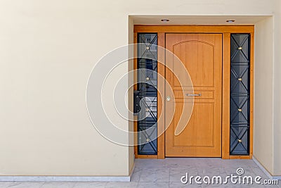 Contemporary elegant house entrance, Athens Greece, space for text Stock Photo