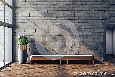 Contemporary gallery with empty copyspace Stock Photo