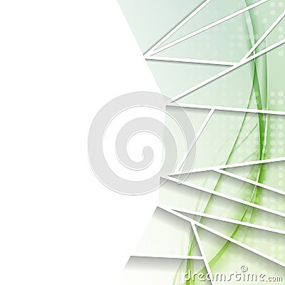 Contemporary green modern folder design template Vector Illustration