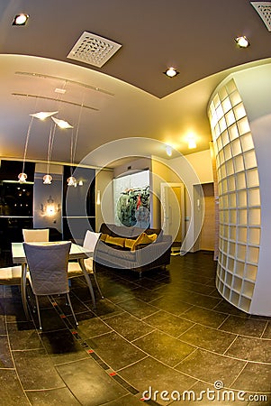 Contemporary home interior Stock Photo