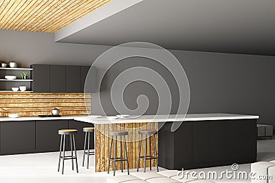 Contemporary kitchen with copyspace Stock Photo