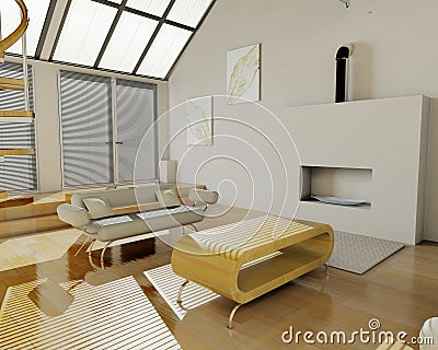 Contemporary lounge Stock Photo