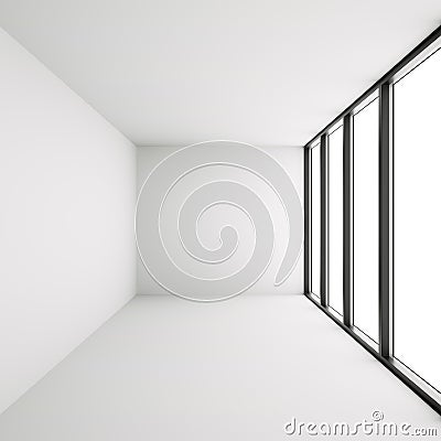 Contemporary Minimalistic Architecture Background 3d Illustration Stock Photo