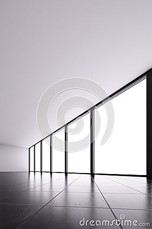 Contemporary Minimalistic Architecture Background 3d Illustration Stock Photo