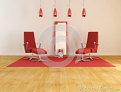 Contemporary relax room Stock Photo