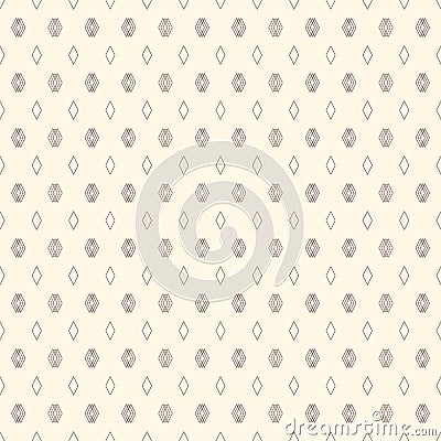 Contemporary seamless pattern with geometric figures. Repeated diamond abstract background. Rhombuses and lozenges motif Vector Illustration