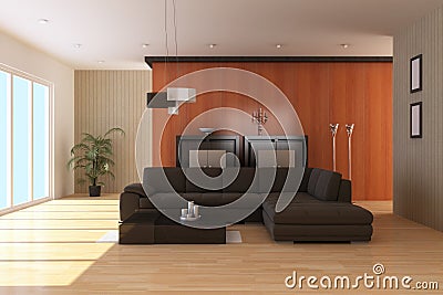 Contemporary sitting room Stock Photo