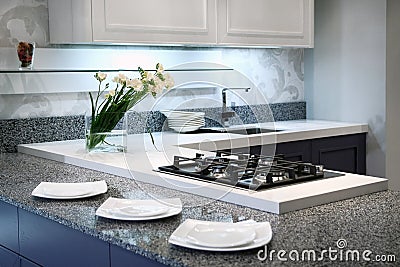 Contemporary style kitchen Stock Photo