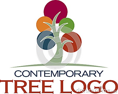 Contemporary Tree Icon Vector Illustration