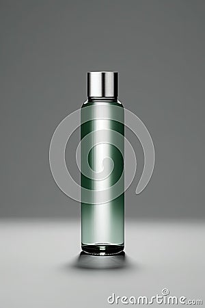 Contemporary Unbranded Glass Bottle in Clean Simplicity Stock Photo