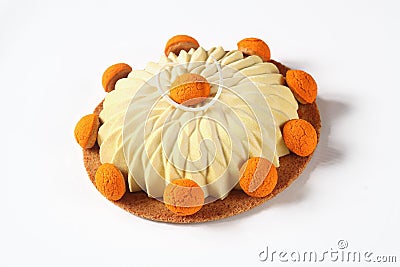 Contemporary version of the famous french Saint Honor Cake Stock Photo