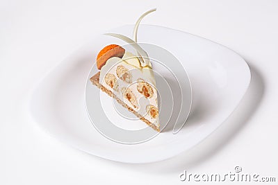 Contemporary version of the famous french Saint Honor Cake Stock Photo
