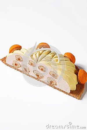 Contemporary version of the famous french Saint Honore Cake Stock Photo