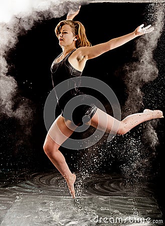 Contemporary ballet jump Stock Photo