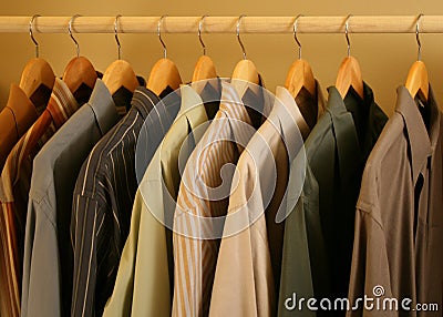 Contempory mens dress shirts Stock Photo