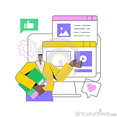 Content aggregator abstract concept vector illustration. Vector Illustration