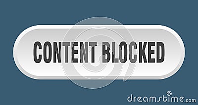 content blocked button Vector Illustration