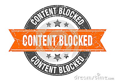 content blocked stamp Vector Illustration