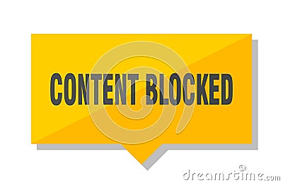 Content blocked price tag Vector Illustration