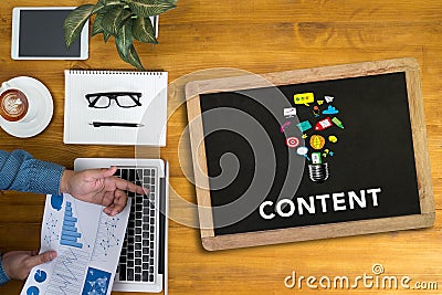 CONTENT CONCEPT Stock Photo