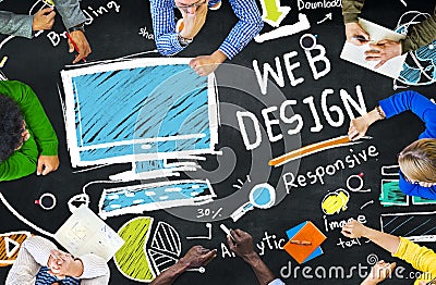 Content Creativity Digital Graphic Webdesign Webpage Concept Stock Photo