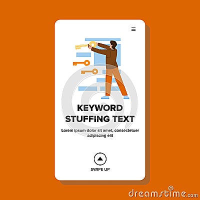content keyword stuffing text vector Vector Illustration