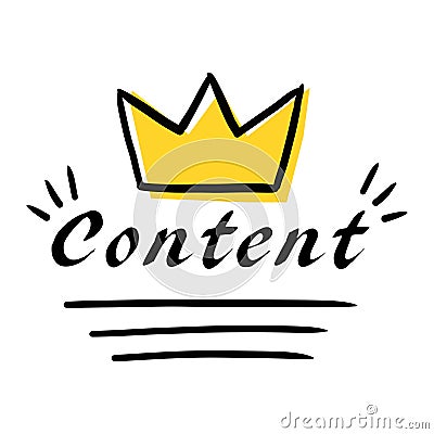 Content is king Vector Illustration