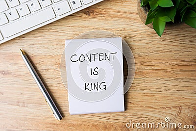 Content Is King Stock Photo