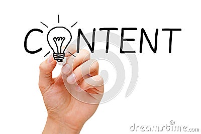 Content Light Bulb Concept Stock Photo