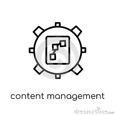 Content Management icon from Marketing collection. Vector Illustration