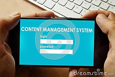 Content Management System CMS. Stock Photo