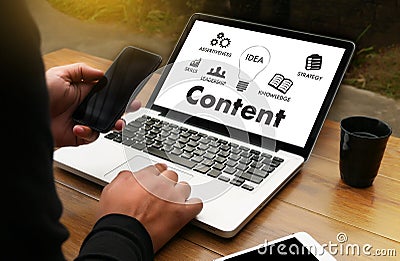 content marketing Content Data Blogging Media Publication Inform Stock Photo