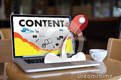 content marketing Content Data Blogging Media Publication Inform Stock Photo