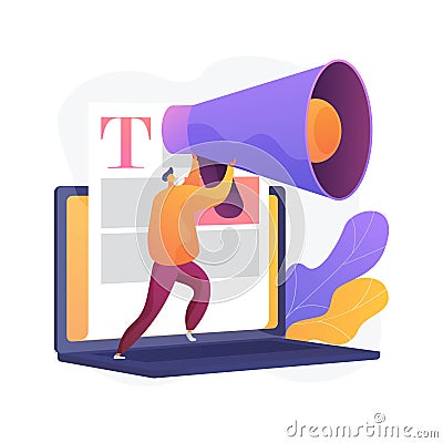 Content and mass media marketing vector concept metaphor. Vector Illustration