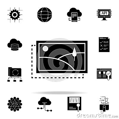 content placement icon. Web Development icons universal set for web and mobile Stock Photo