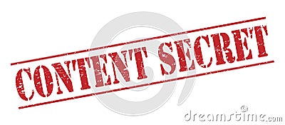 Content secret stamp Stock Photo