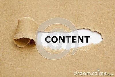 Content Torn Paper Concept Stock Photo