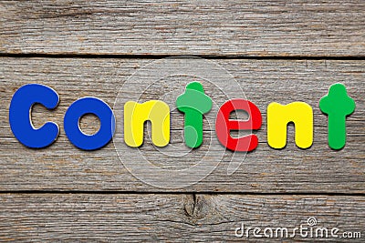 Content word Stock Photo