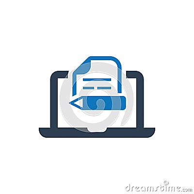 Content writing Icon Vector Illustration