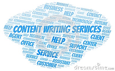 Content Writing Services word cloud. Stock Photo