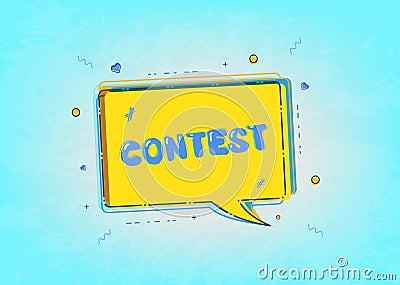 Contest card. Vector illustration. Vector Illustration