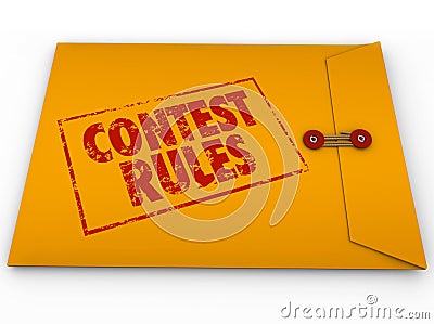 Contest Rules Classified Envelope Terms Conditions Entry Form Stock Photo