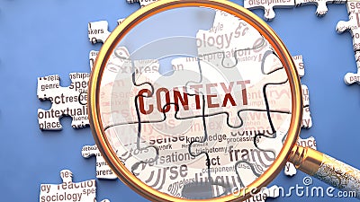 Dreams Context as a complex and multipart topic with many connecting elements defining vital ideas and concepts about Context Stock Photo