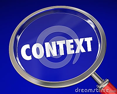 Context Word Magnifying Glass Meaning Information Stock Photo