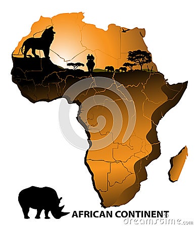 Continent Africa Stock Photo