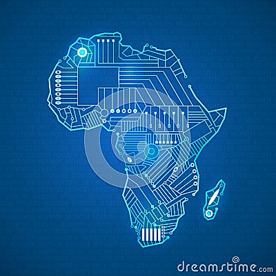 The continent of Africa Vector Illustration