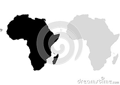 Continent Africa on a white background Vector Illustration