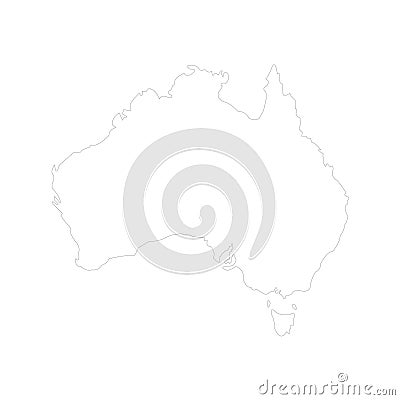 Continent Australia on a white background Vector Illustration