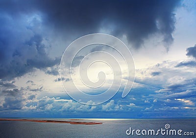 Continental island and ocean view Stock Photo