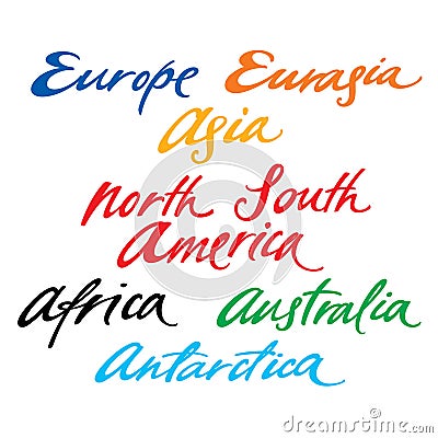 Continents Vector Illustration